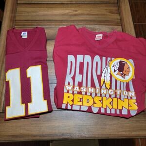 Set of 2 VINTAGE Football Washington Redskins Jerseys - Size L / XL
